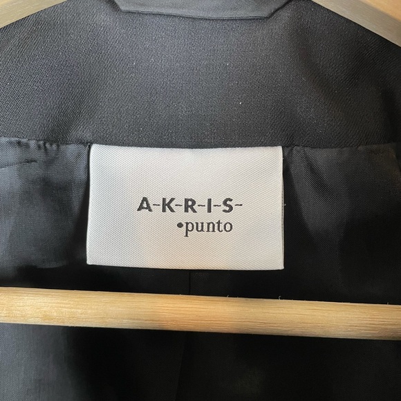 Akris Punto Black Zip Jacket Size 8 - Picture 3 of 7